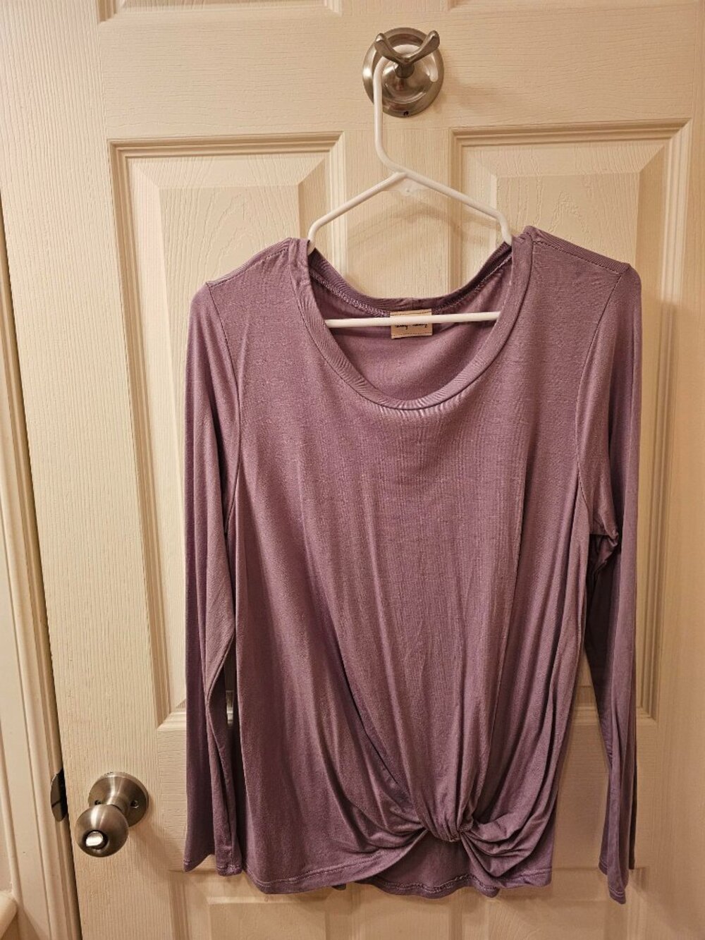 NWOT Lovely Melody Large Dusty Purple Long Sleeved Blouse